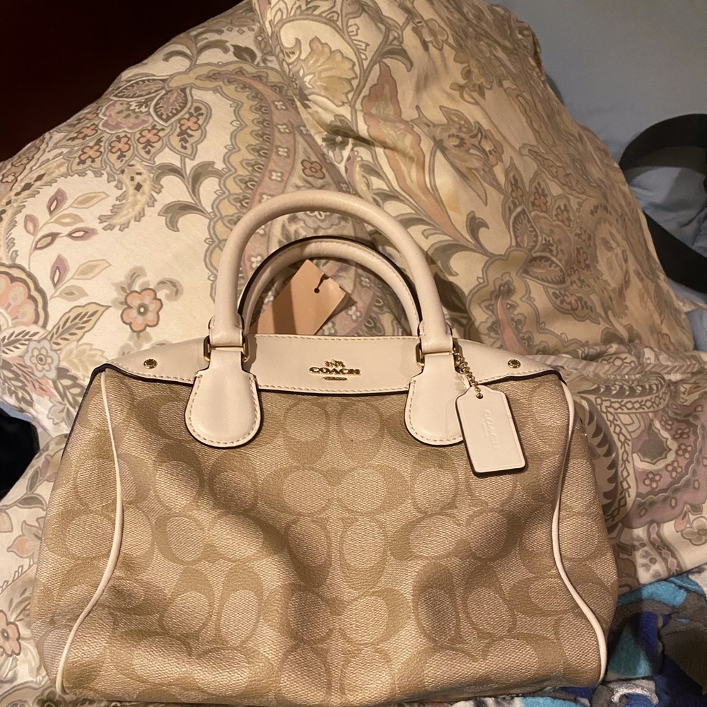Tan COACH doctor bag